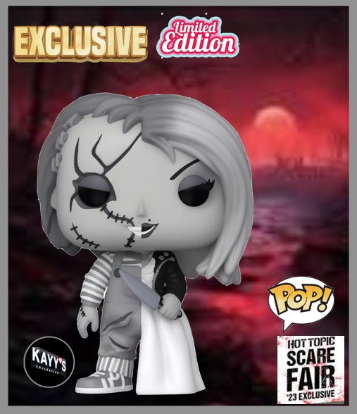 EXCLUSIVE SCARE FAIR HOT TOPIC FUNKO POP CHUCKY & TIFFANY IN ONE (BLACK & WHITE) AVAILABLE KAYYS COLLECTION MONTREAL FUNKO POP STORE