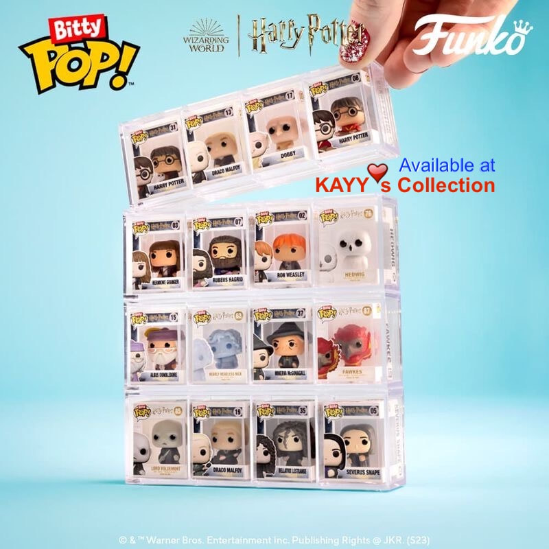 funko pop bitty pop harry potter disney star wars ninja turles marvel dc comics available at kayy's collection montreal, west island