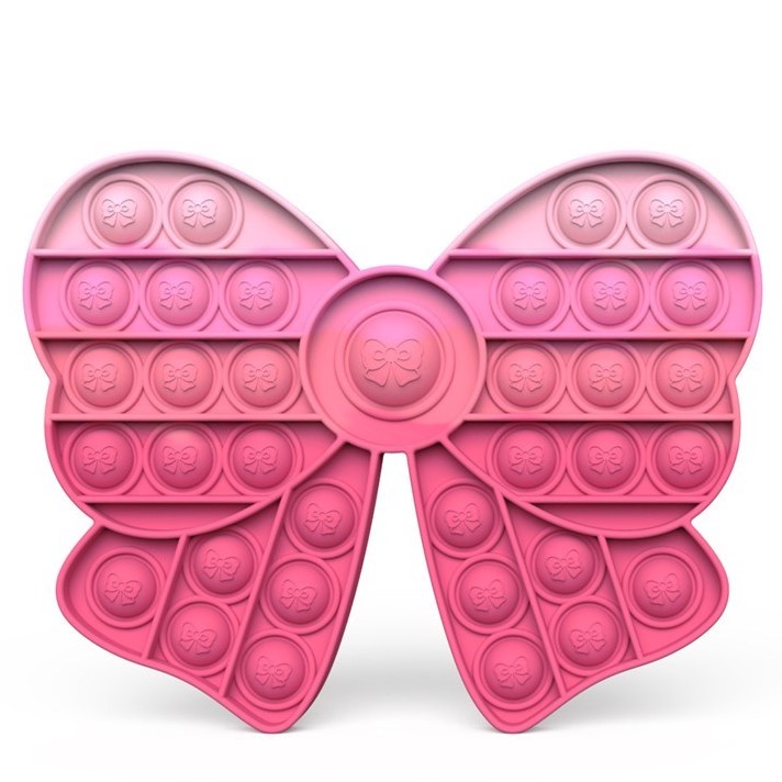 pop-it push fidget toy kayy's collection montreal pink large butterfly bow