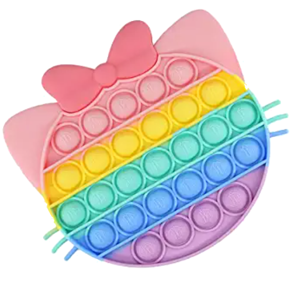 pop-it push fidget toy kayy's collection montreal hello kitty rainbow