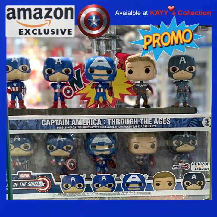 Amazon Exclusive 5 pack Marvel Captain America - Year of The Shield - available at kayy's collection montreal funko store
