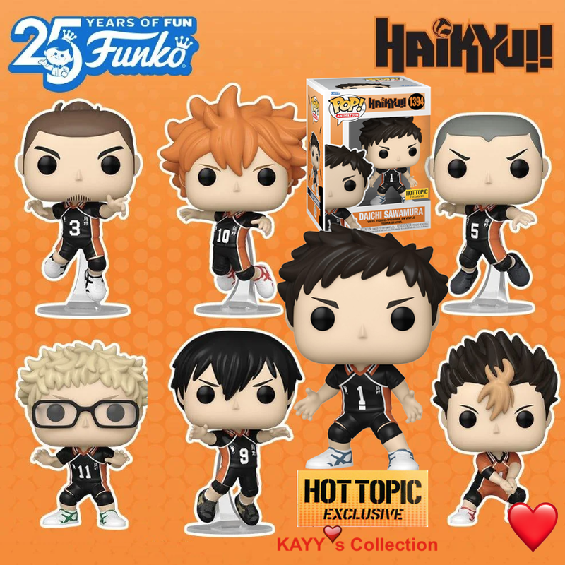 Funko pop anime HAIKYU!! complete set with hot topic exclusive pop available at kayys collection montreal & west island
