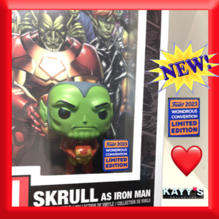 Rare Funko pop comic cover Marvel Skrull as Iron Man available at kayy's collection montreal