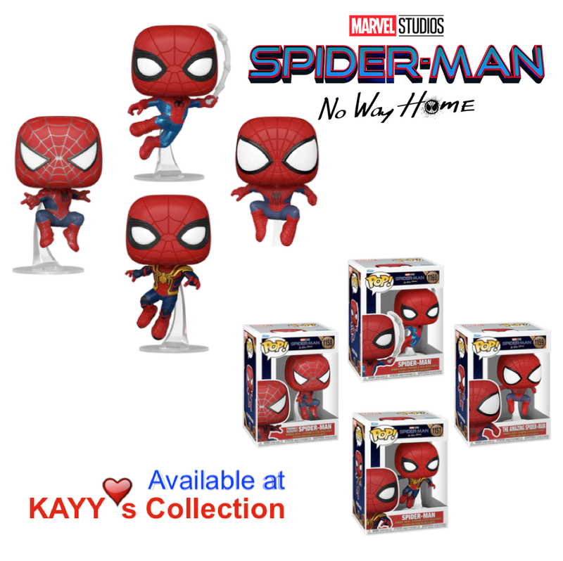 Funko Pop new MWH No Way Home Spider-Man Spiderman 1157,1158,1159,1160 available at kayys collection montreal funko pop store
