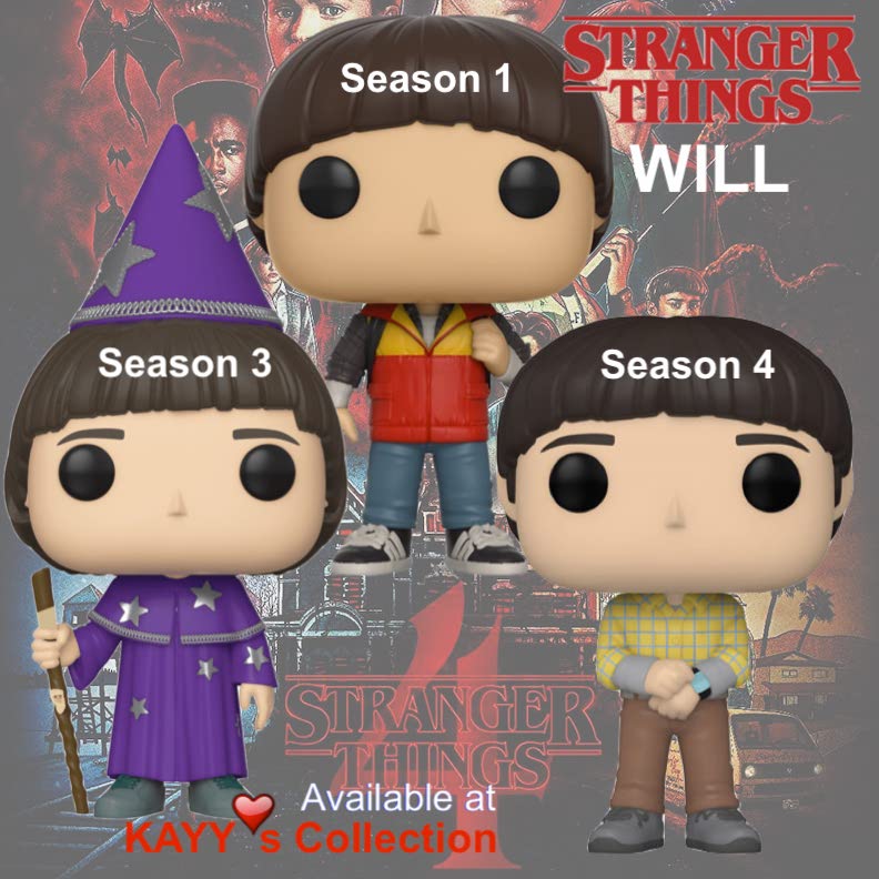 funko pop netflix stranger things rare chase hopper eleven with wig eggo, will, dustin, steve, robin, mike, mat available at kayy's collection montreal, west island